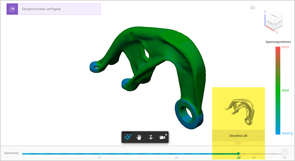 Miniaturansicht - 3D-Ansicht - Iterationsverlauf