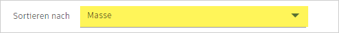 Miniaturansicht - Sortieren von Ergebnissen nach Masse