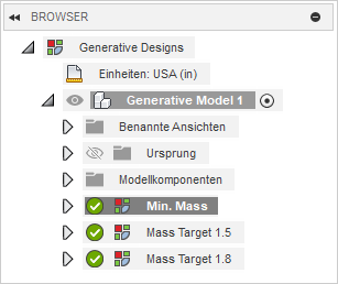 Im Browser umbenannte Studien