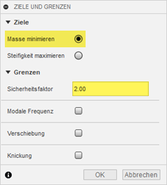 Sicherheitsfaktor auf 2.00 festgelegt