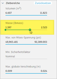 Ändern des Wertebereichs der Masse