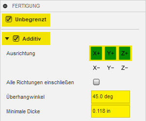 Unbegrenzt-Additiv