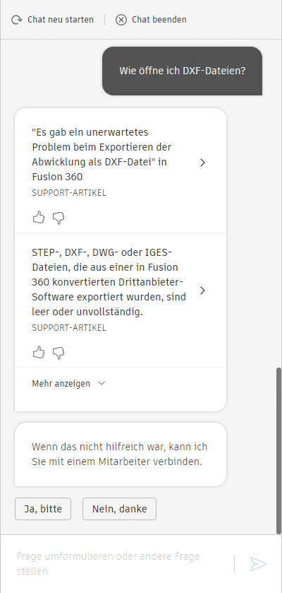Palette Autodesk-Assistent