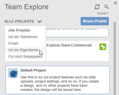 Gruppe Daten Übersicht Benutzeroberfläche