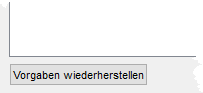 Voreinstellungen Vorgaben wiederherstellen