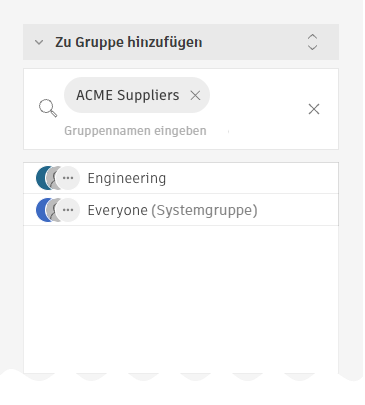 Gruppen über die Gruppe Mitgliederdetails hinzufügen