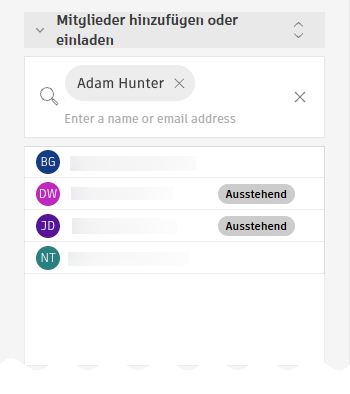 Mitglieder zu einer Gruppe hinzufügen
