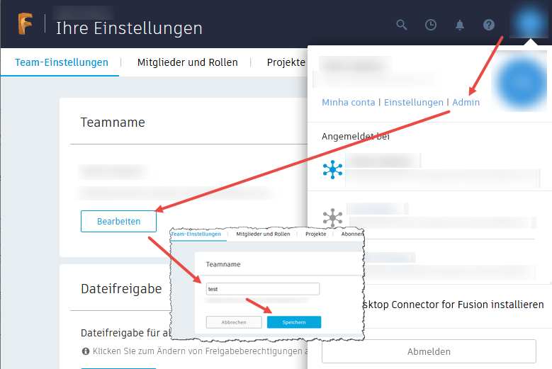 Ändern des Hub-Namens