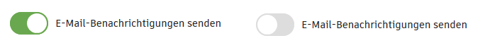 Schalter E-Mail-Benachrichtigungen ein/aus