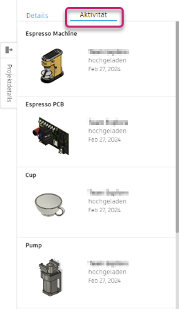 Register Aktivität