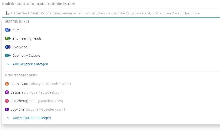 Gruppen und Mitglieder