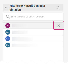 Mitglied aus Gruppe entfernen