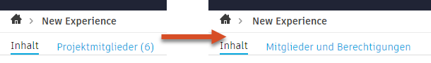 Projekt aktualisieren