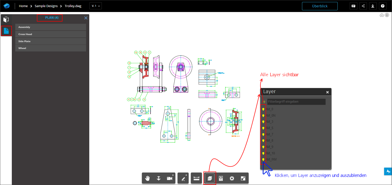 DWG-Datei im Viewer anzeigen