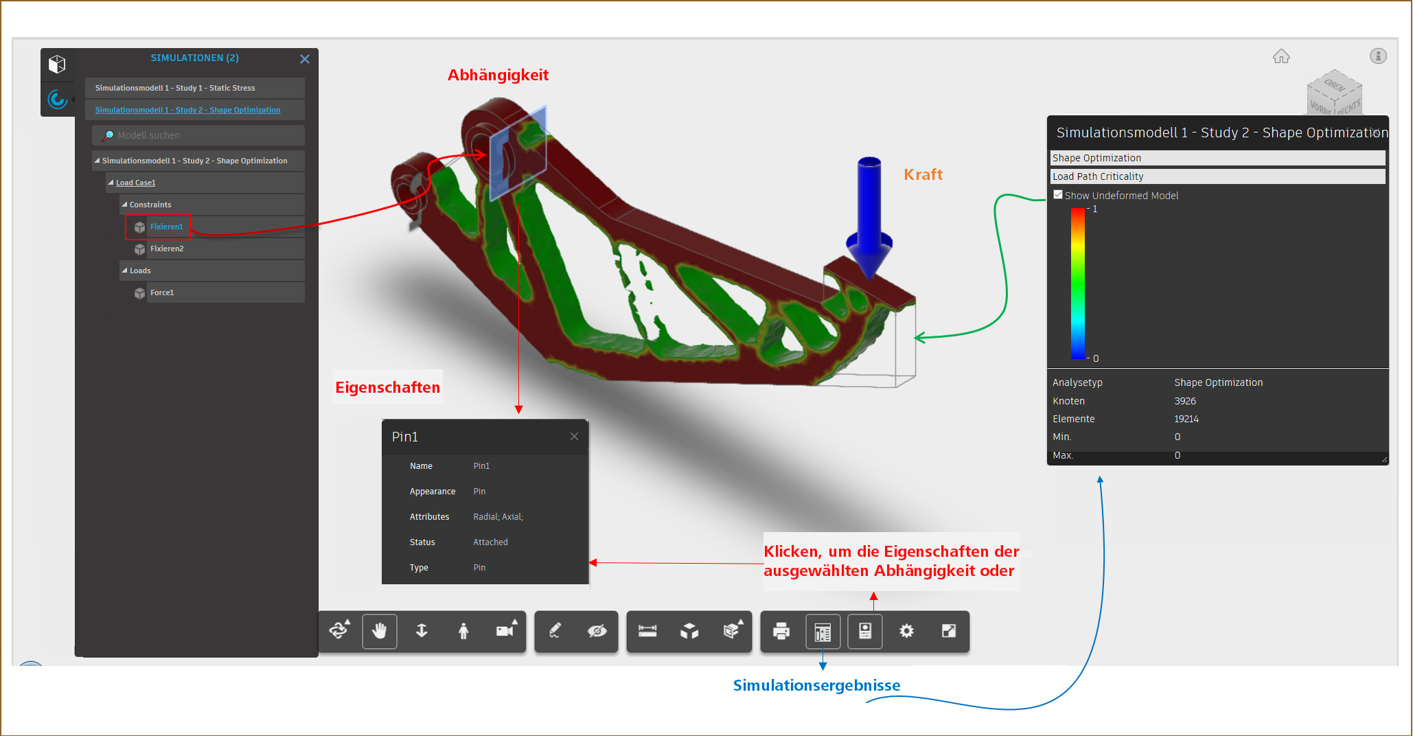Simulationsergebnisse im Viewer anzeigen