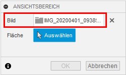 Dialogfeld Ansichtsbereich