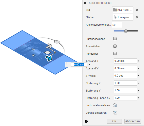 Dialogfeld Ansichtsbereich