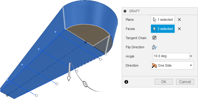 drei Seiten ausgewählt