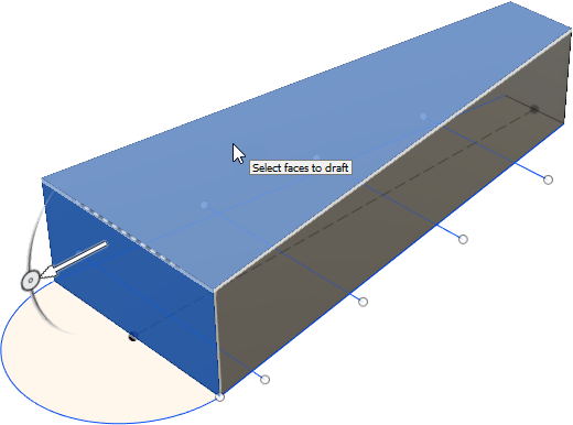 obere Fläche ausgewählt