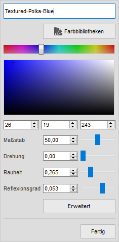 Material-Editor - Blau