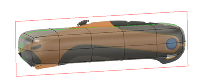 Ansichtsbereich und Quader-T-Spline-Form