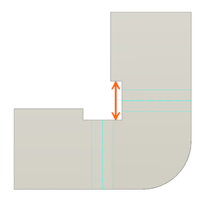 Größe der Eckenfreistellung - Quadrat