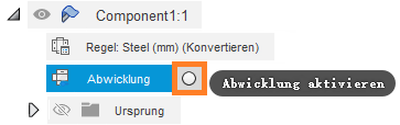 Abwicklung aktivieren - Browser