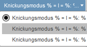 Beispiel für die strukturelle Knickung - positiv