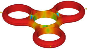Temperatur Fließfront