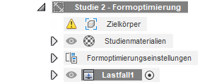Zielkörper - Warnmeldung