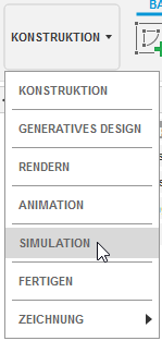 Arbeitsbereich Simulation