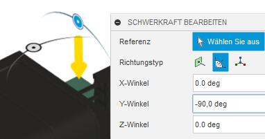 Schwerkraftrichtung