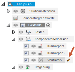 Lüfter bearbeiten