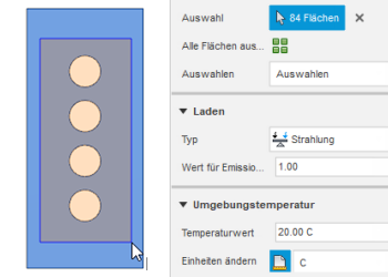 Auswahl des Rohrrippenschnittpunkts aufheben