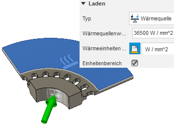 Bremsbelag-Kontaktfläche