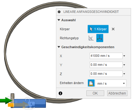 Anfangsgeschwindigkeit