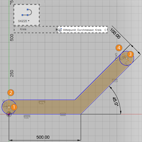 Zwei Kreise erstellen