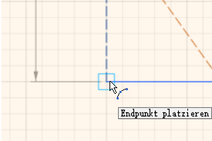 Platzieren des zweiten Punkts