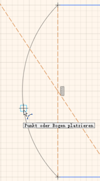 Platzieren des dritten Punkts