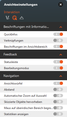 Ansichtseinstellungen