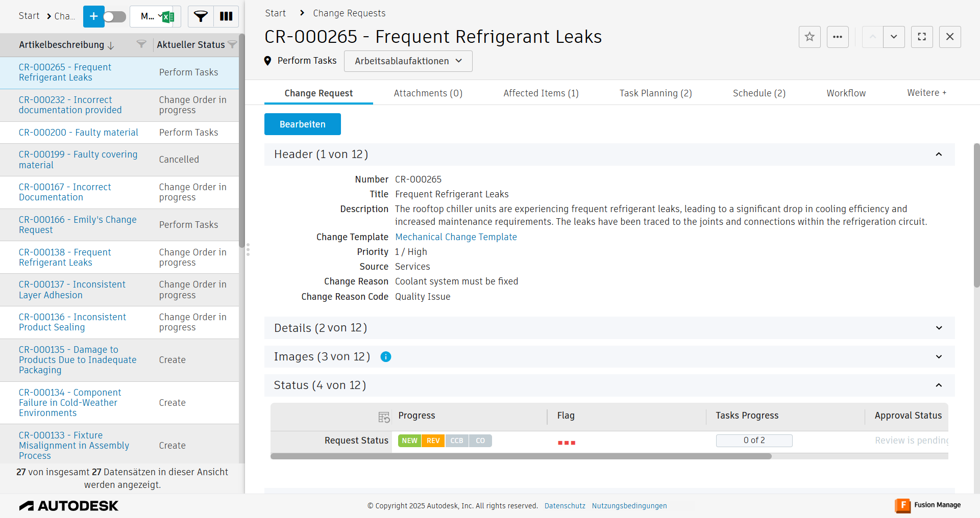 Änderungsanforderungen