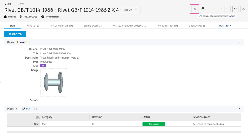 Als Lesezeichen gespeicherter Artikel