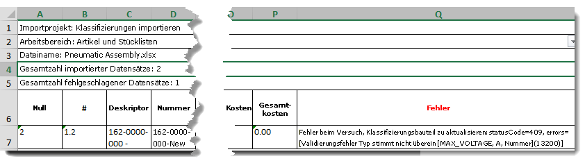Klassifizierungsfehler beim Importieren
