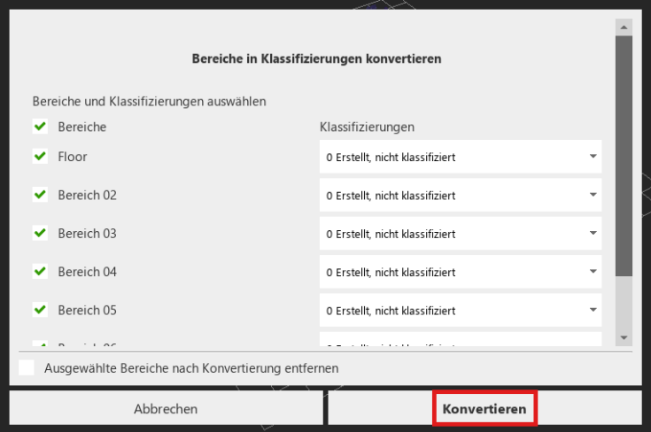 Schaltfläche Konvertieren