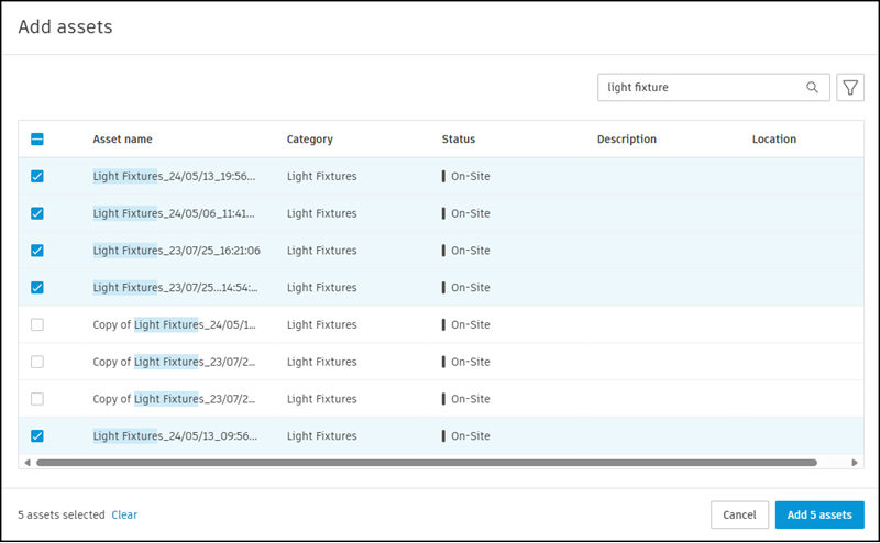 Add assets to system