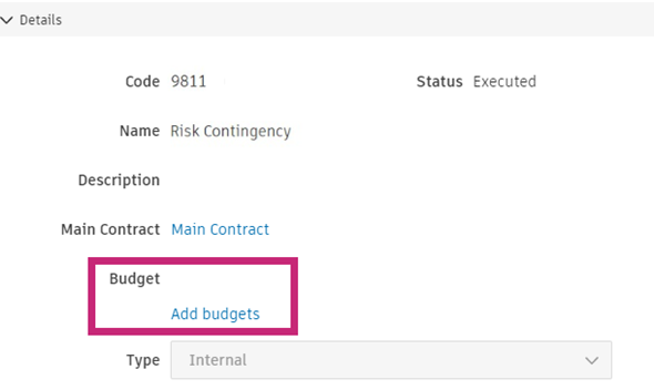 Add budget