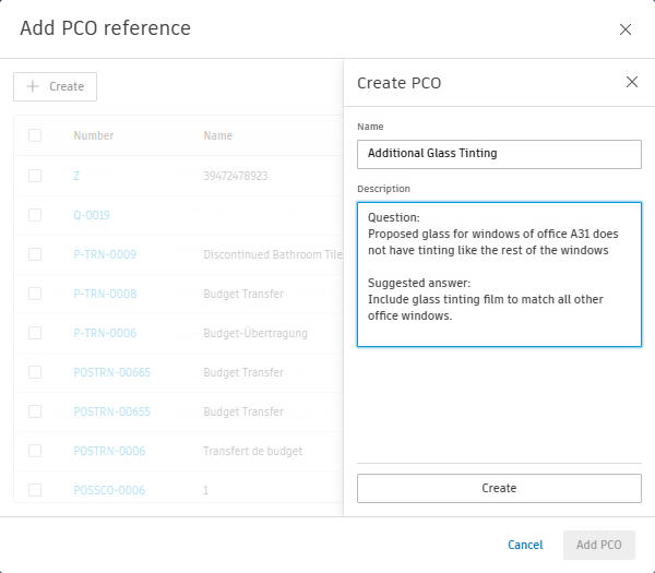 Add PCO reference