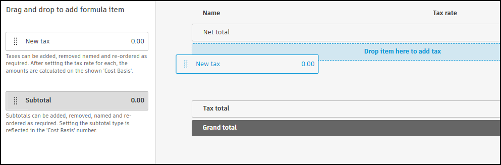 Add new tax