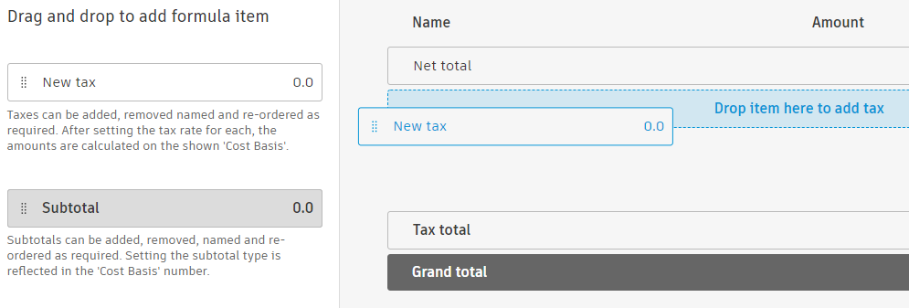 Add new tax