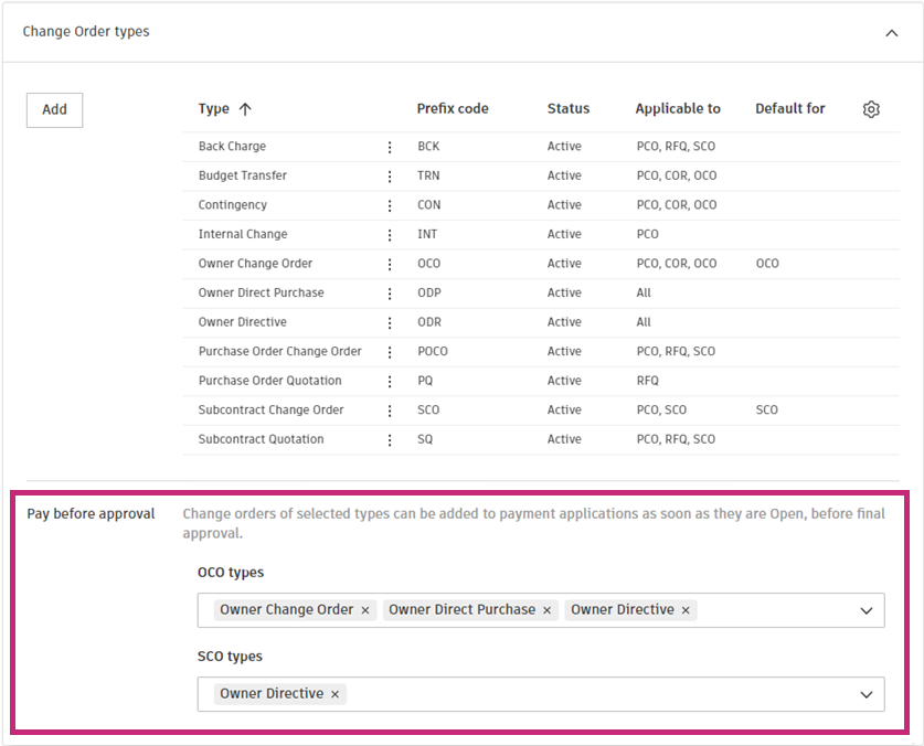 Pay before approval settings